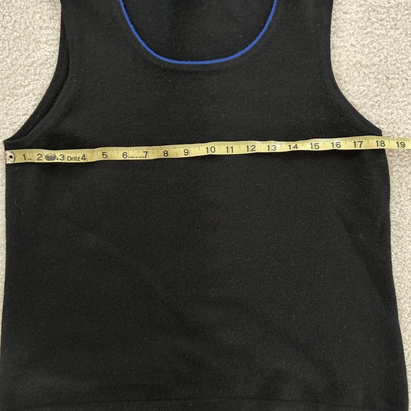 Women’s CASHMERE Top Lauren Hansen Tank Black Sleeveless Office Siren Spring - Picture 3 of 6